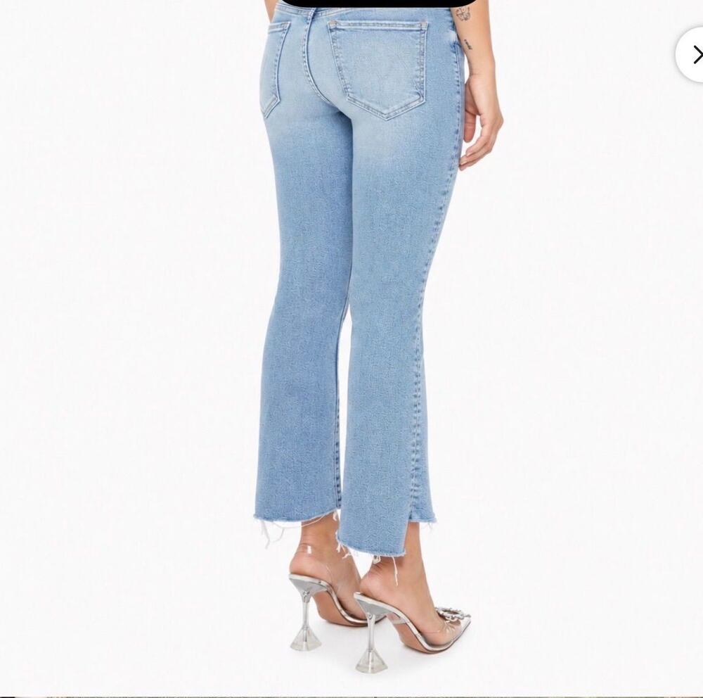 Mother Lil Insider Crop Step Fray Jeans Limited Edition Wash Womens 28 MSRP $248